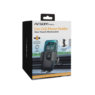 Argom One-Touch Car Phone Holder (ARG-AC-0334BK)